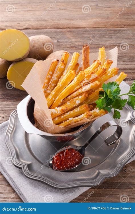 Potato sticks stock photo. Image of fast, green, cream - 38671766