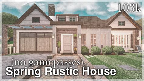 Bloxburg - Spring Rustic House Speedbuild (no gamepasses) - YouTube