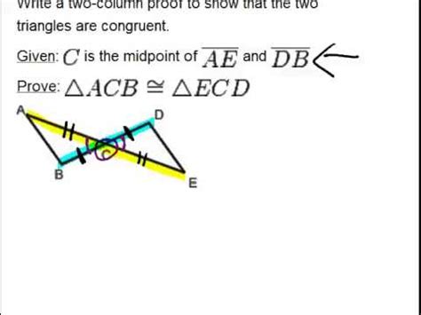 SAS Triangle Congruence Examples ( Video ) | Geometry | CK-12 Foundation