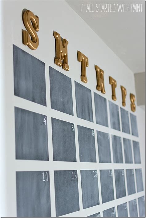 Chalkboard Wall Calendar DIY - It All Started With Paint