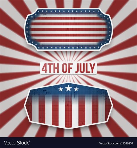 American 4th july holiday banners Royalty Free Vector Image