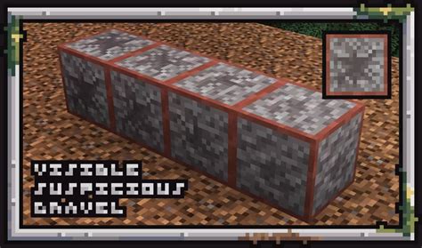 Visible Suspicious Gravel Minecraft Texture Pack