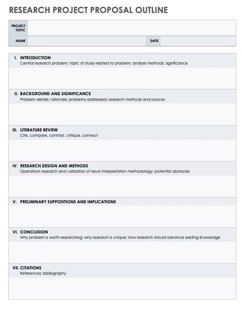 Free Project Outline Templates | Smartsheet