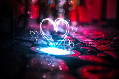 Free Images : valentin, heart, light, street, blue, purple, darkness ...