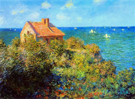 Fisherman's Cottage on the cliffs at Varengeville | Claude monet art ...