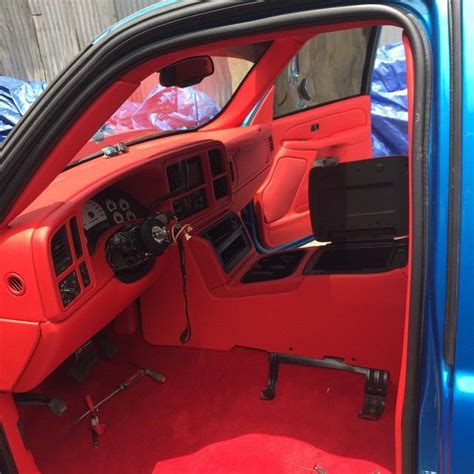 Custom Single Cab Silverado 1500 with Brick Red Interior