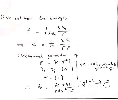 What is the dimensional formula of epsilon not??