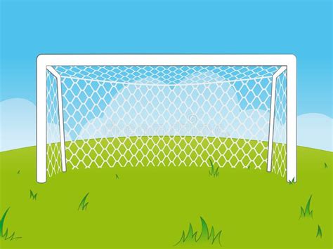 Cartoon Goalposts with a Net Stock Vector - Illustration of fresh ...