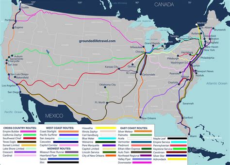 Map Of Us Train Routes - Alvera Marcille