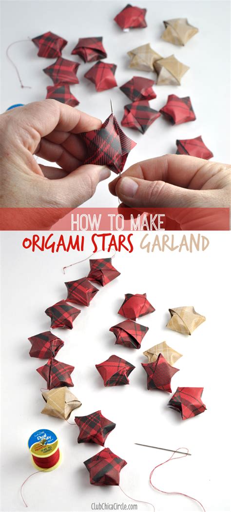 Origami Stars Holiday Garland DIY | Club Chica Circle - where crafty is ...