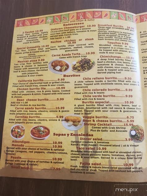 Menu of Old Town Mexican Cafe in Orcutt, CA 93455