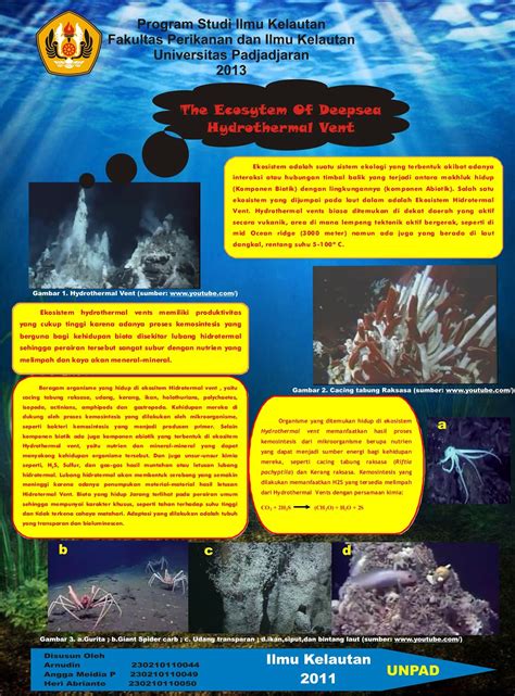 ARNUDIN'S BLOG: Poster Ekologi Laut Tropis (Ekosistem Hydrothermal Vent)