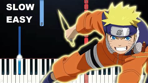 Naruto - Narutos Theme song (SLOW EASY PIANO TUTORIAL) - YouTube