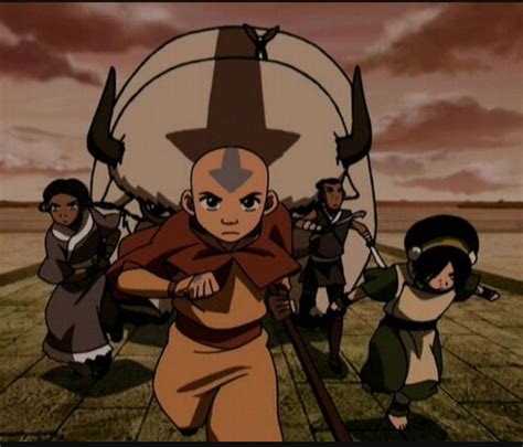 Avatar Aang, Katara, Sokka and Toph Beifong invading the Earth Kingdom ...