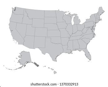 20,963 Grey Map United States Images, Stock Photos & Vectors | Shutterstock