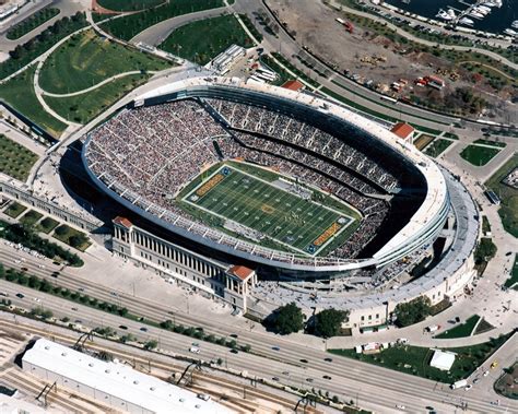 Aerial Of New Chicago Bears Stadium | Chicago Bears Framed Print