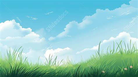 Grass Green Grass Blue Sky Powerpoint Background For Free Download ...