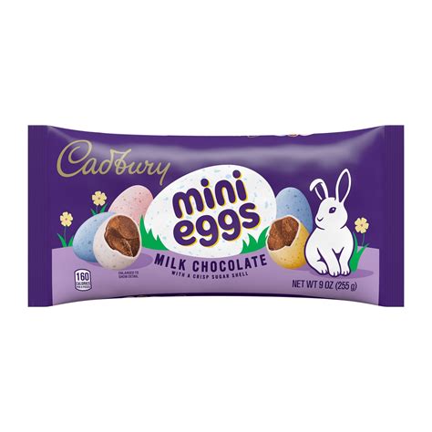 Cadbury Mini Eggs Hard Shell Coated Milk Chocolate Easter Candy, 9 oz ...