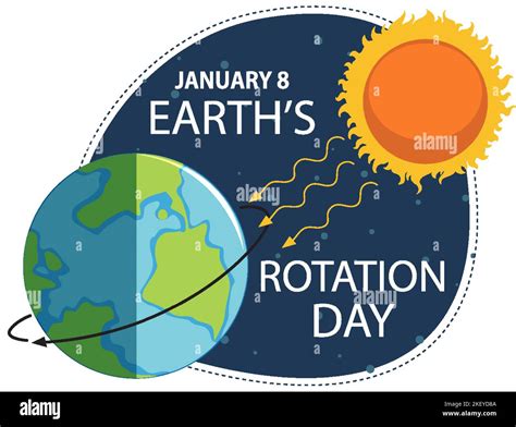 Earth Rotation Day Banner Design illustration Stock Vector Image & Art ...