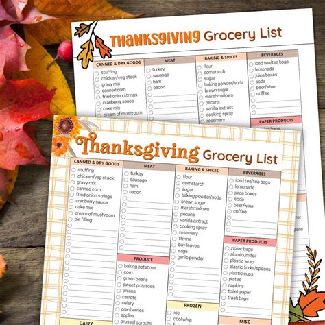 70 Ideas for Your Thanksgiving Shopping List (Free Printable!)