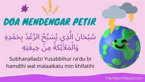 Doa Ketika Mendengar Petir Yang Shahih Arab, Latin, Terjemahan Arti