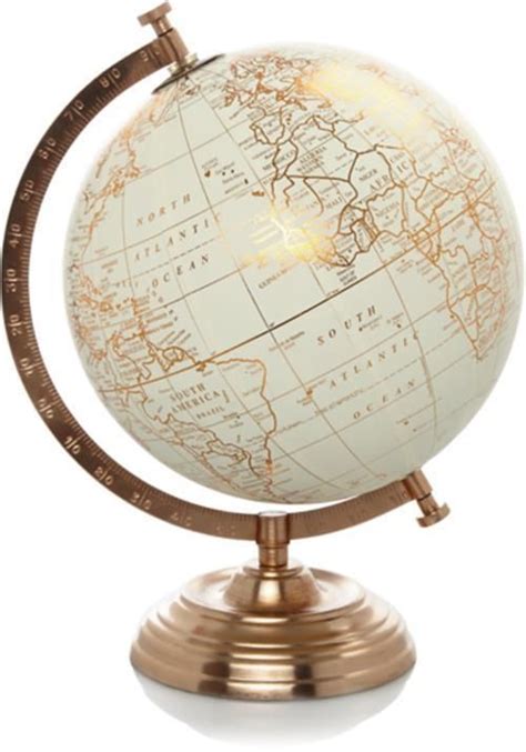 Vintage Copper Rotating Atlas World Globe Stand Office Desk Ornament ...