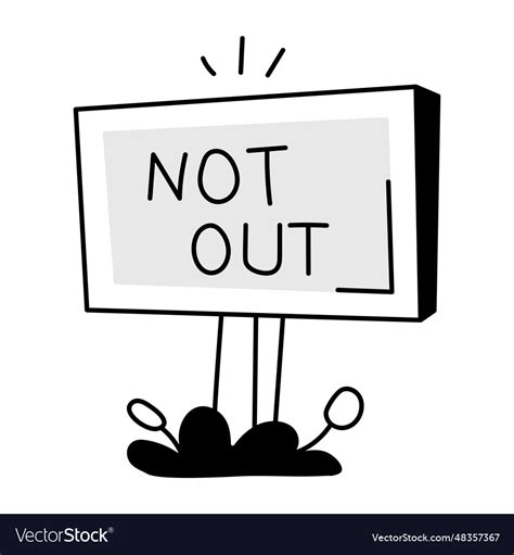 Not out Royalty Free Vector Image - VectorStock