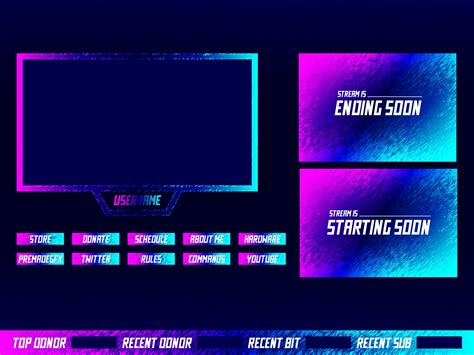 Neon Twitch Overlay | Free Download | Twitch streaming setup, Overlays ...