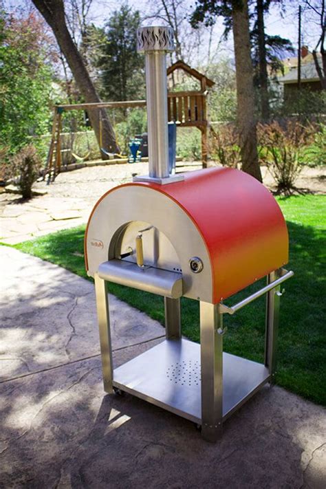 Medio28 Portable Wood Fired Pizza Oven Cart - Red | Pizza oven ...