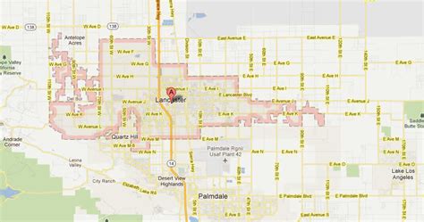 Lancaster, California Map