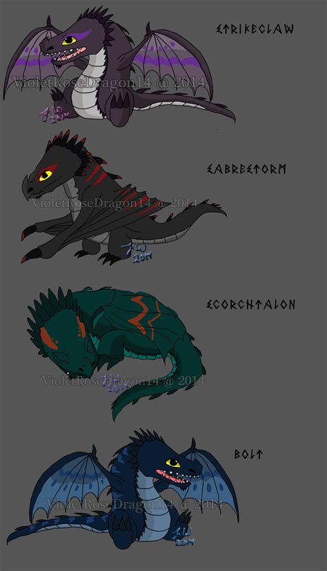 HTTYD: Skrill Hatchlings by VioletRoseDragon14 on DeviantArt