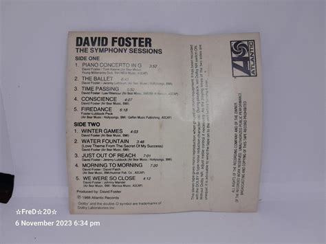 Vintage David Foster Symphony Sessions Casette Tape, Hobbies & Toys ...