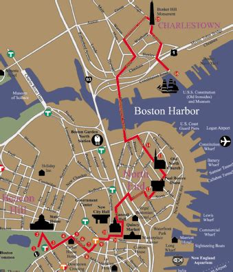 Walking Boston Freedom Trail Map | Campus Map