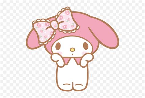 a cartoon bunny with a pink bow on her head, transparent background png ...