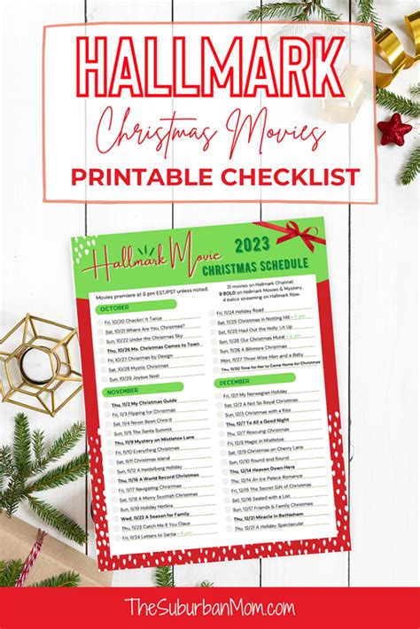 Hallmark Christmas Movie 2023 Schedule Checklist – Free Printable ...