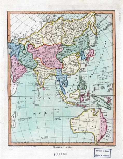 Large detailed old map of modern Asia - 1796 | Old maps of Asia | Asia ...