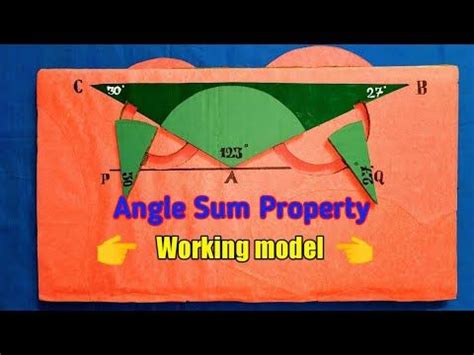 Angle Sum Property working model || Easy way to make this model ...