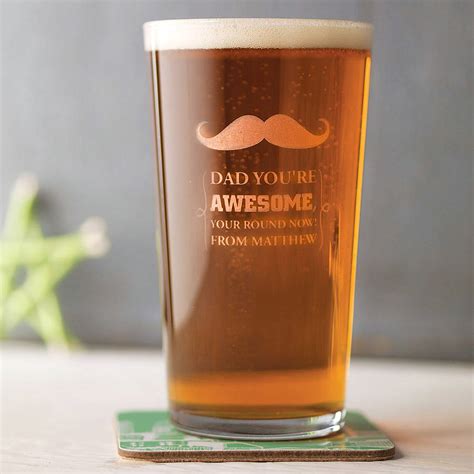 personalised etched pint glass by letteroom | notonthehighstreet.com