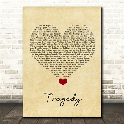 Steps Tragedy Script Heart Song Lyric Quote Music Print ...