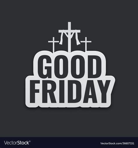 Good friday poster with cross symbols Royalty Free Vector