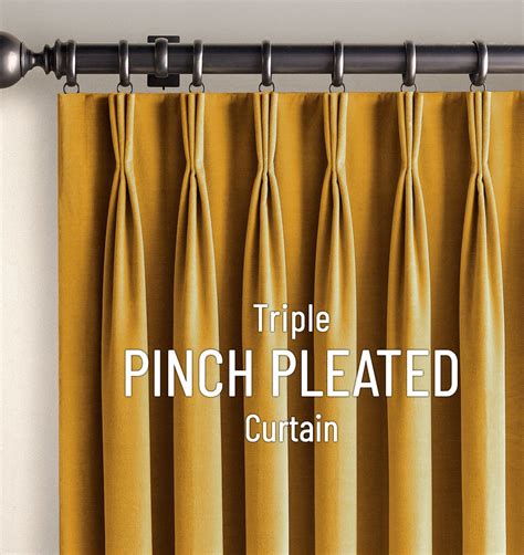 Pinch Pleated Curtains, Extra Long and Wide Optional, Pinch Pleat ...