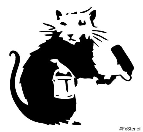 painting rat | Banksy stencil, Banksy paintings, Banksy artwork