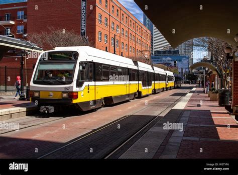 DALLAS, USA - March 16, 2019: Dallas Area Rapid Transit (DART) train at ...