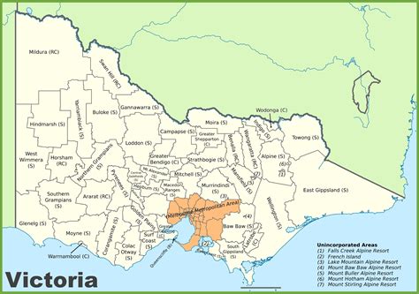 Map of Victoria, Australia