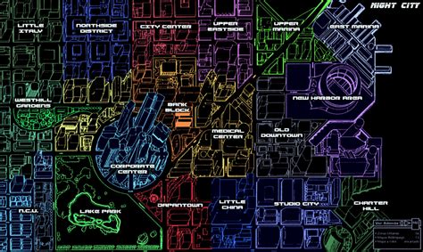 Map of Night City, Cyberpunk 2020