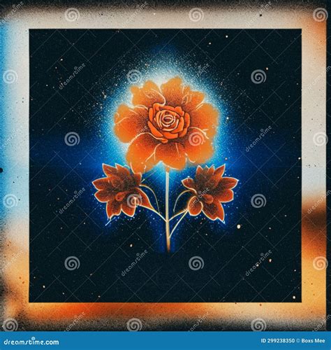 Flower on the Background of the Night Sky. Vector Illustration Stock ...