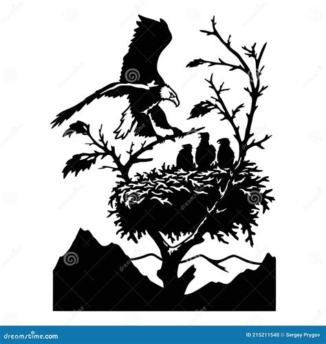 Eagles Nest - Wildlife Stencils - Freedom Eagle Silhouette, Wildlife ...