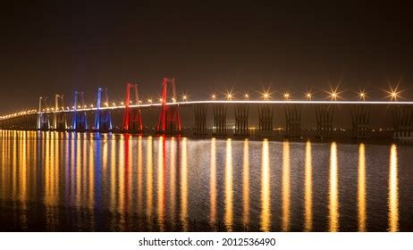 Night Photo Bridge Over Maracaibo Lake Stock Photo 2012536490 ...