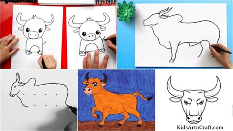 Ox Drawing & Sketches For Kids - Kids Art & Craft