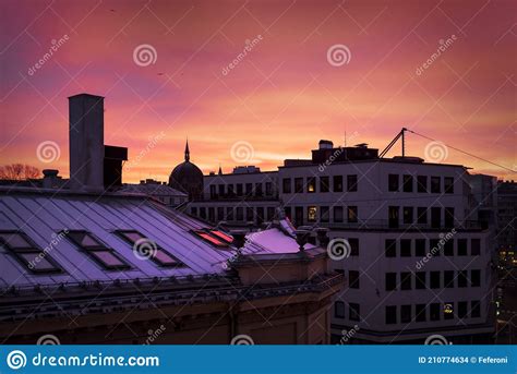 Oslo City Skyline at Sunset Stock Photo - Image of roof, quiet: 210774634